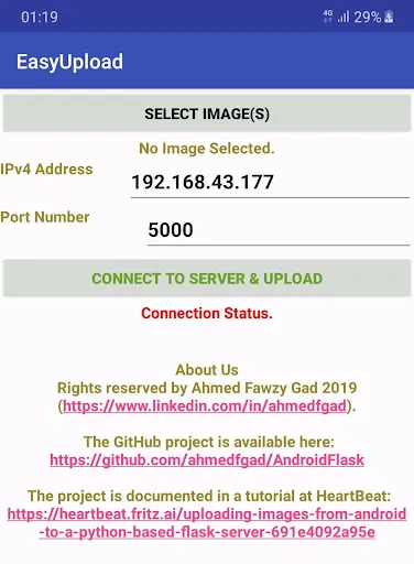 EasyUpload: Android to PC File 스크린샷