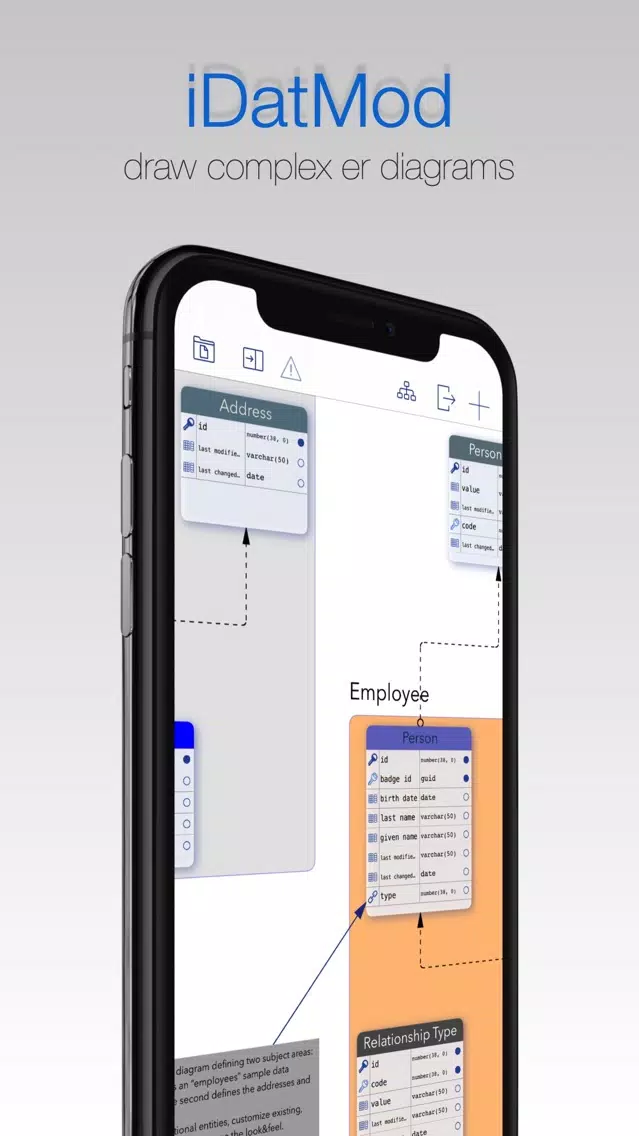 Скриншоты iDatMod Data Modeler