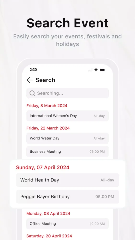 Calendar 2025 スクリーンショット