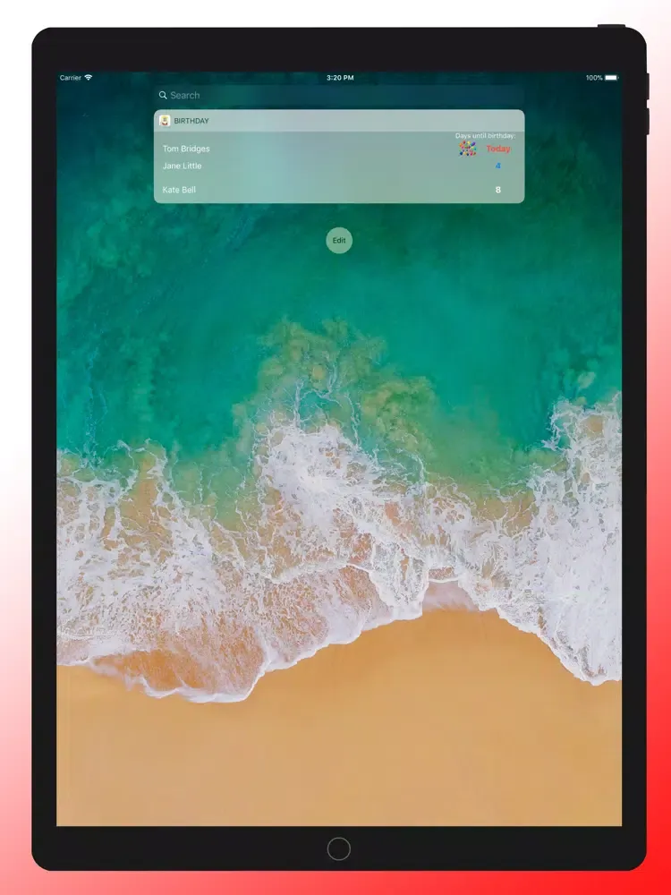 BirthDay Monitor iPad  Screenshots