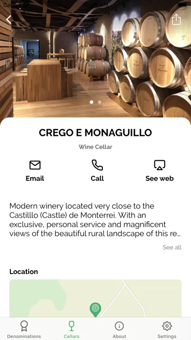 Tangkapan skrin WineTourism in Galicia