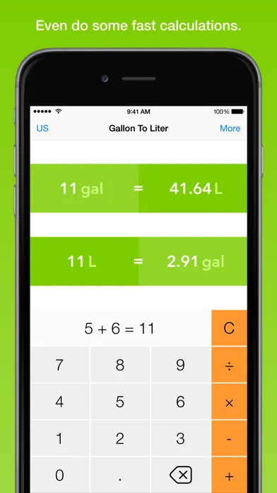 Captures d'écran de Gallon To Liter, the fastest volume converter