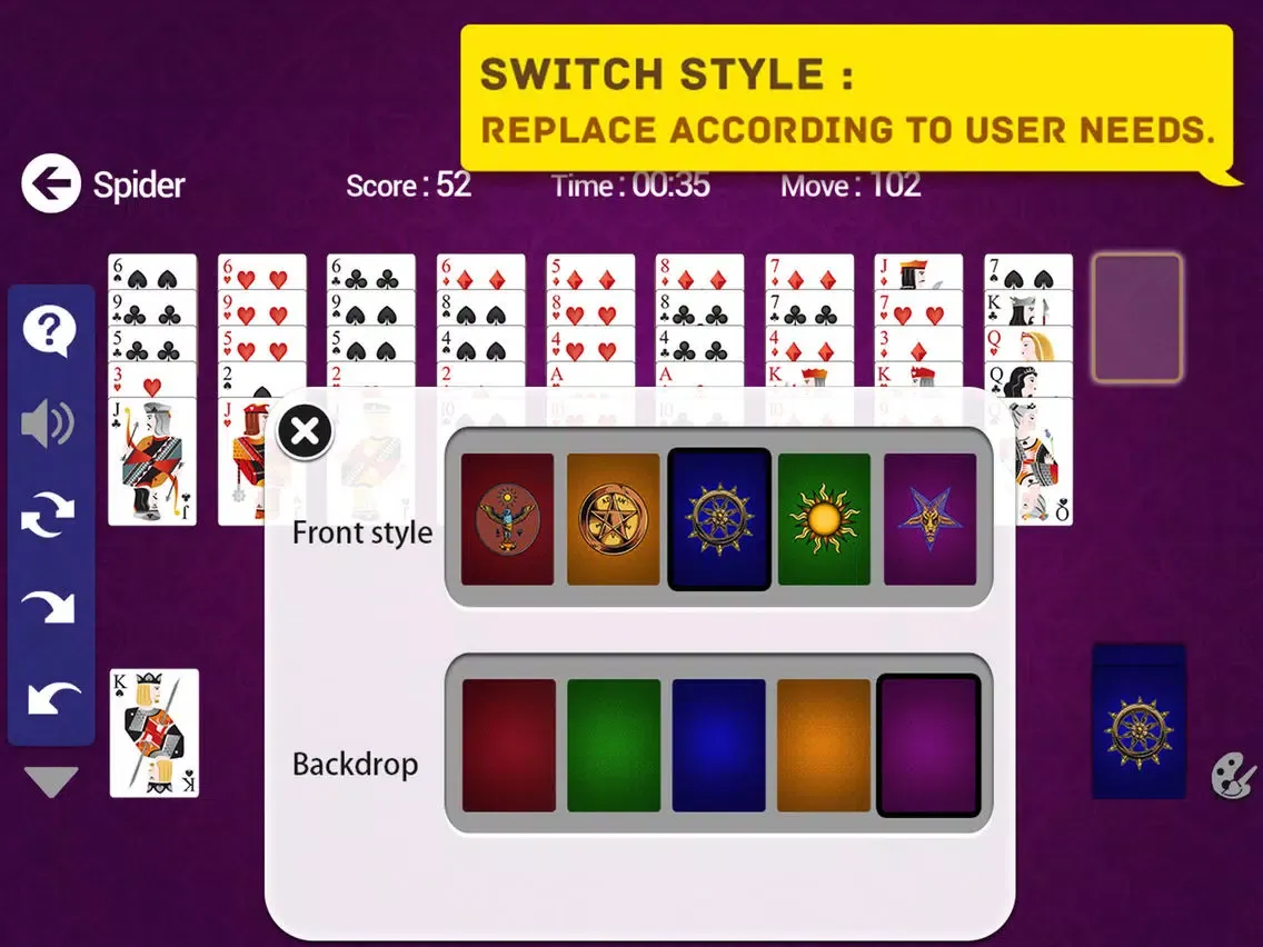 Spider Solitaire - Classic Card Game iPad  Screenshots