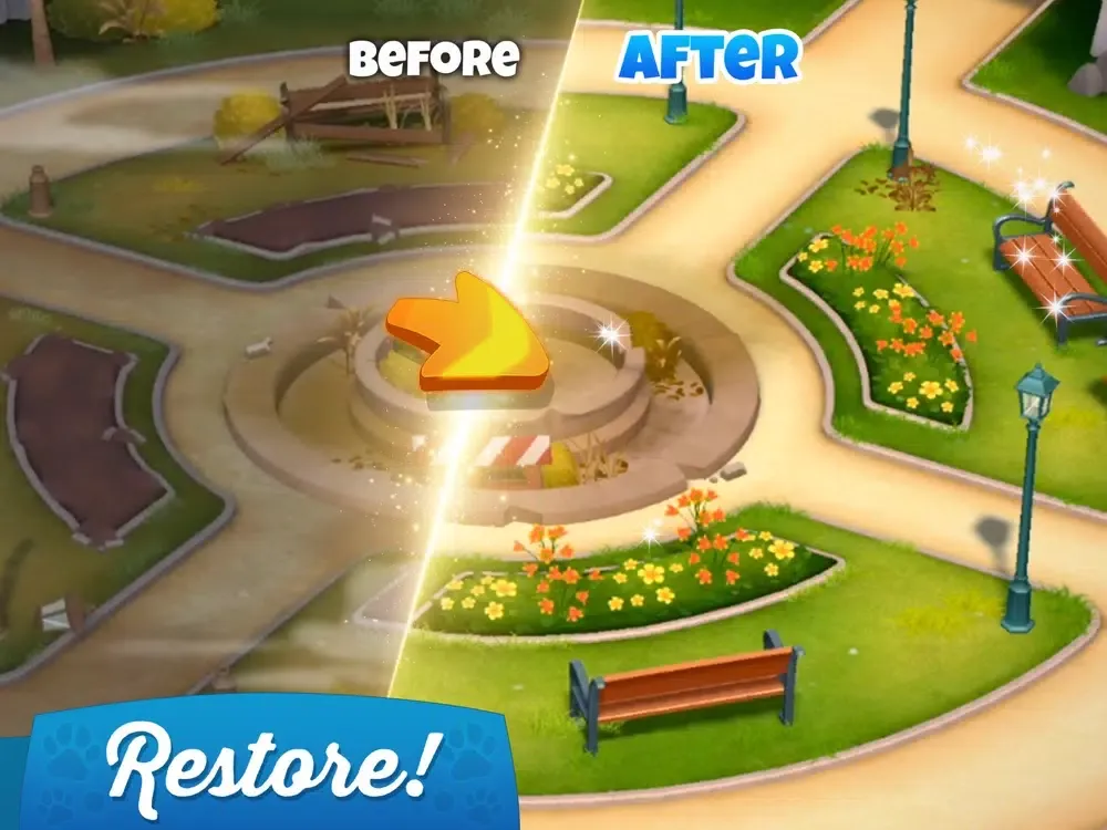 Dogs Home: Design and Puzzles iPad  Screenshots