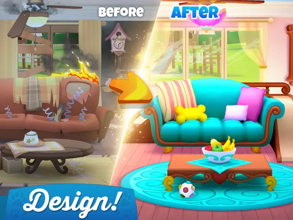 تصاویر Dogs Home: Design with Puzzles iPad 