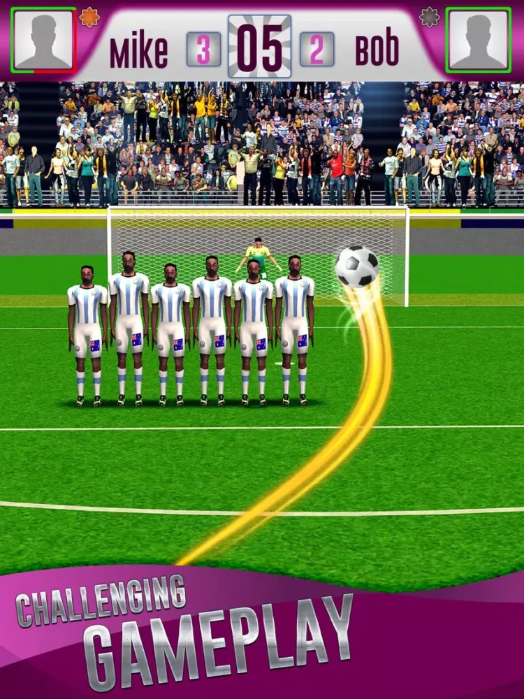 Tangkapan skrin Flick Soccer shoot challenge iPad 