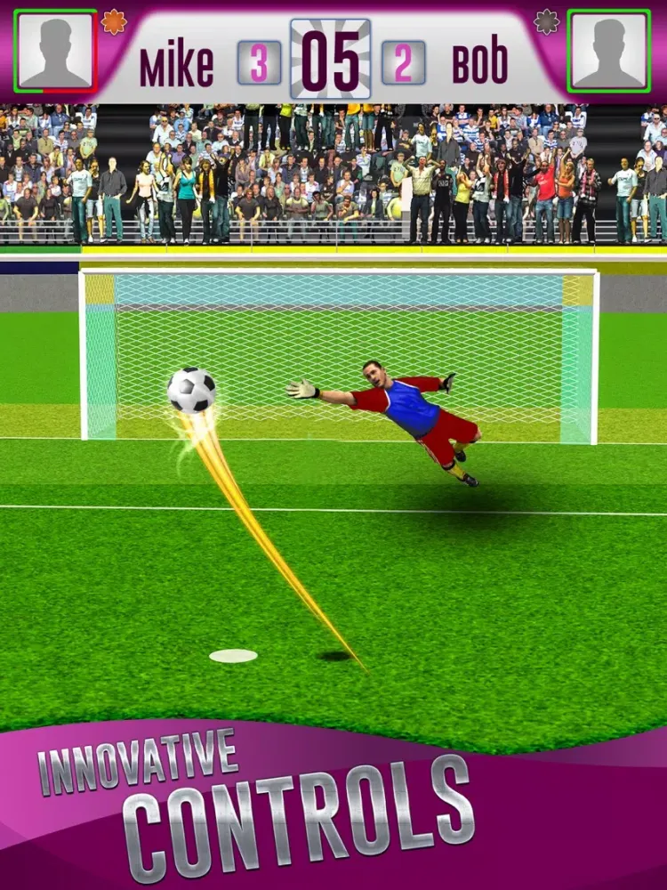 Tangkapan skrin Flick Soccer shoot challenge iPad 