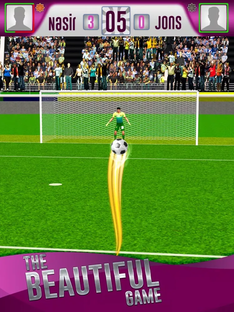Tangkapan skrin Flick Soccer shoot challenge iPad 