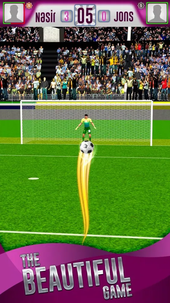 Tangkapan skrin Flick Soccer shoot challenge