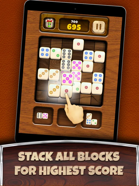 ภาพหน้าจอของ Domino Merge Block Puzzle iPad 