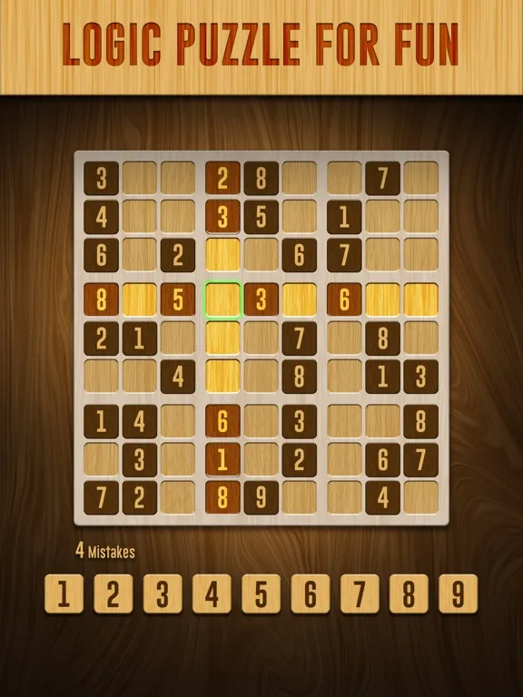 تصاویر Sudoku Wood Puzzle iPad 