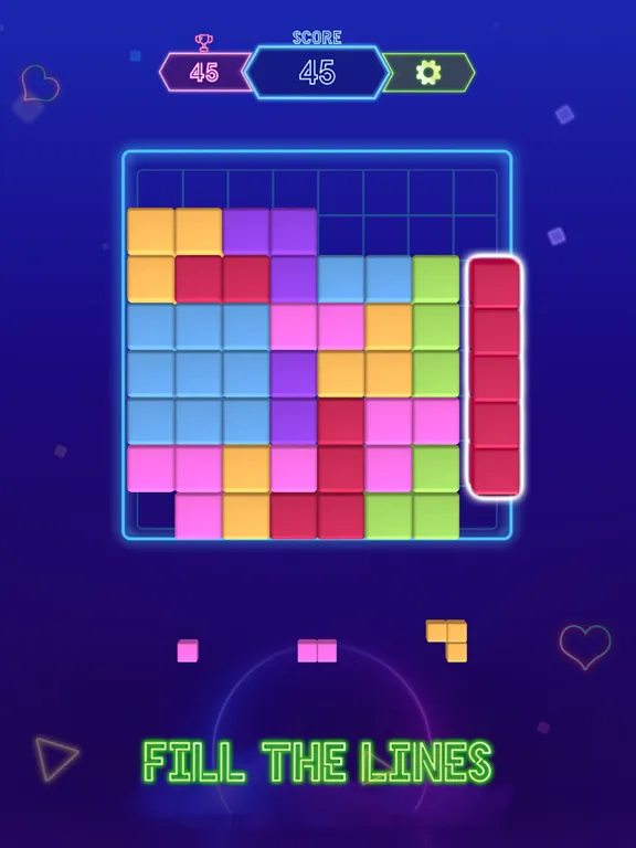 Capturas de pantalla de Block Puzzle Neon 3D iPad 