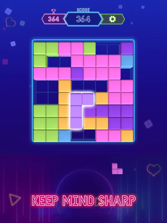 Capturas de pantalla de Block Puzzle Neon 3D iPad 