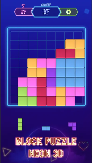 Capturas de pantalla de Block Puzzle Neon 3D