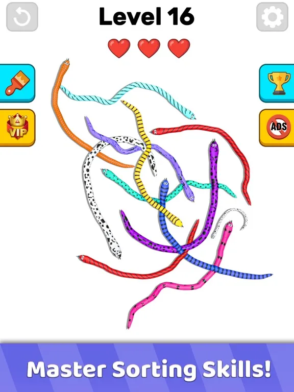 Twisted Snakes: Sorting Game iPad 应用截图