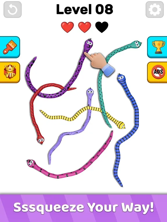 Twisted Snakes: Sorting Game iPad 应用截图