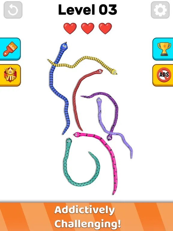 Twisted Snakes: Sorting Game iPad 应用截图