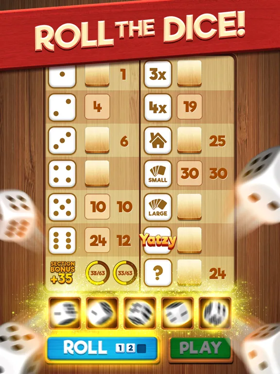 US Yatzy - Poker Dice Roller iPad 应用截图