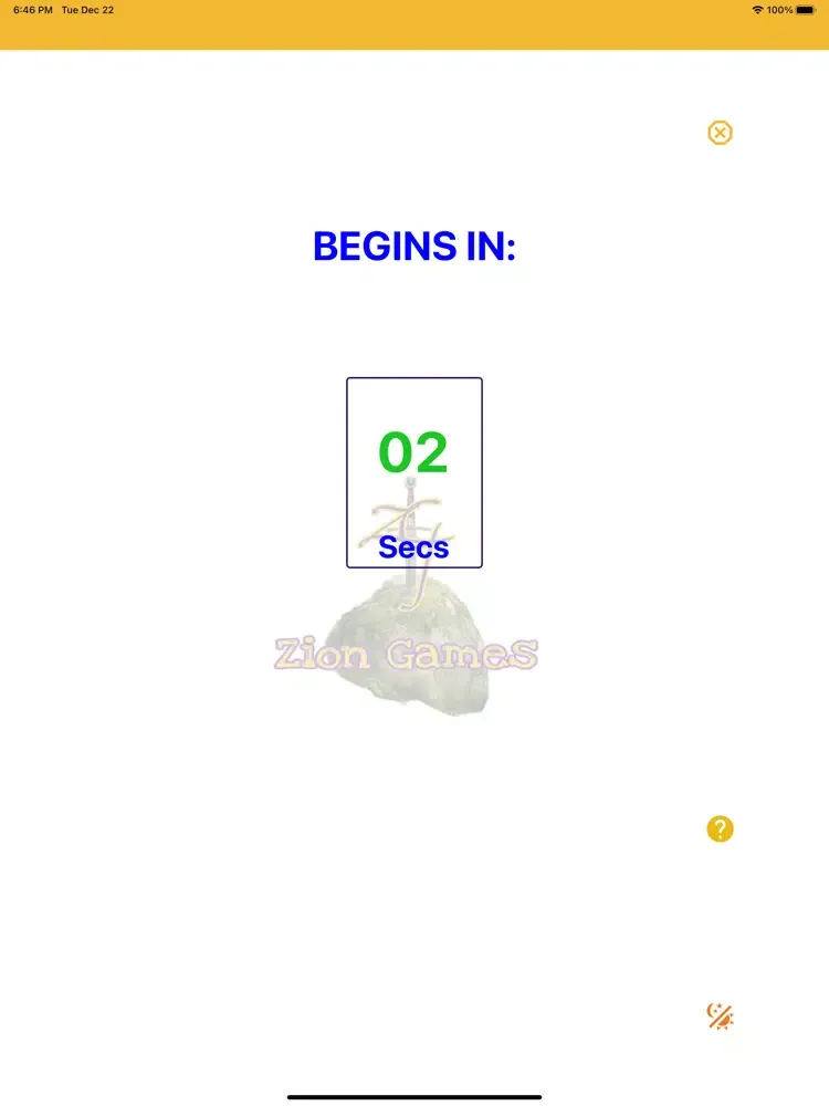 Ảnh chụp màn hình của Zion Games iPad 
