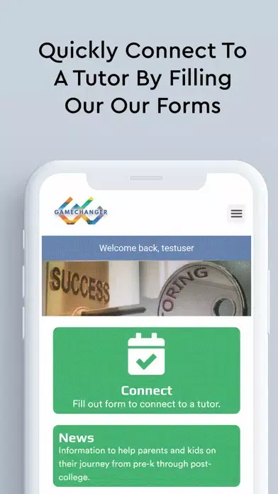 Ảnh chụp màn hình của GAMECHANGER Tutoring
