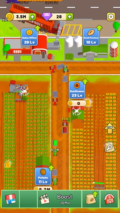 Tangkapan skrin Harvest Inc. - Idle Farm