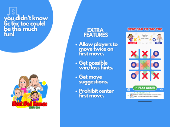 Tangkapan layar Beat Dad Tic Tac Toe Families iPad 