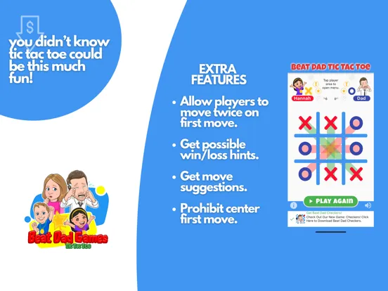 Beat Dad Tic Tac Toe Families iPad  スクリーンショット
