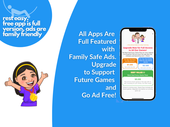 Tangkapan layar Beat Dad Tic Tac Toe Families iPad 