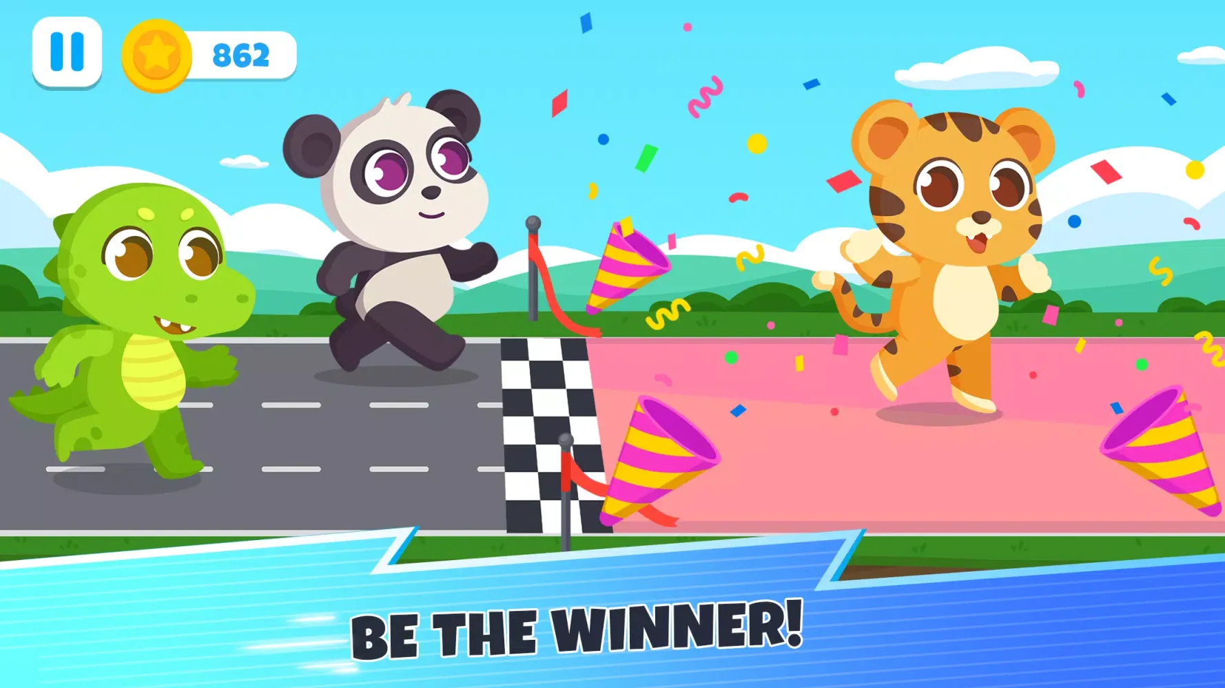 Animal racing games for kids! Ekran Görüntüleri