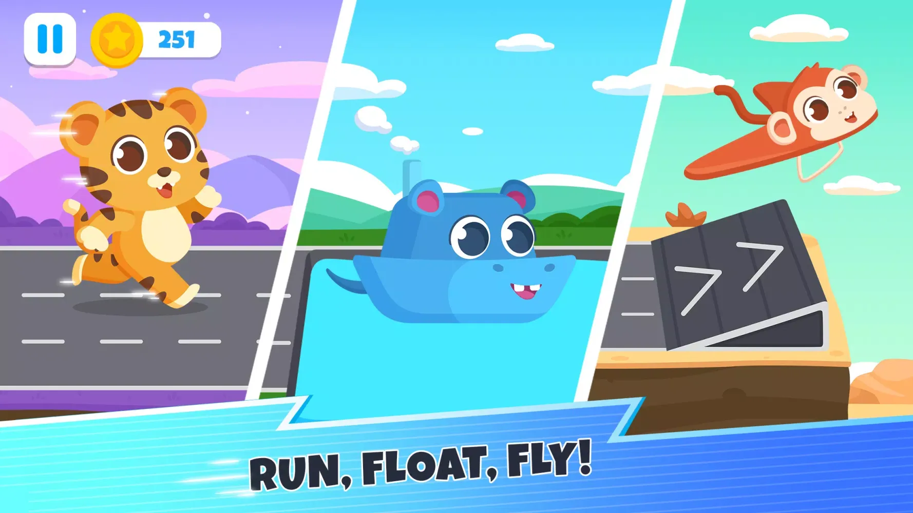 Animal racing games for kids! Ekran Görüntüleri