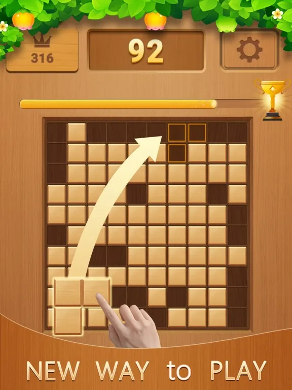 Zrzuty ekranu Block puzzle Casual game woody iPad 
