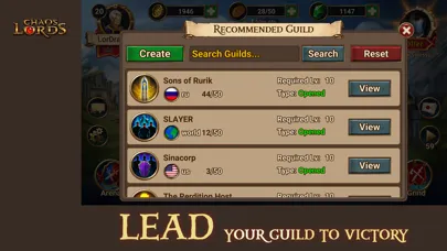 Chaos Lords: War Strategy Game سکرین شاٹس
