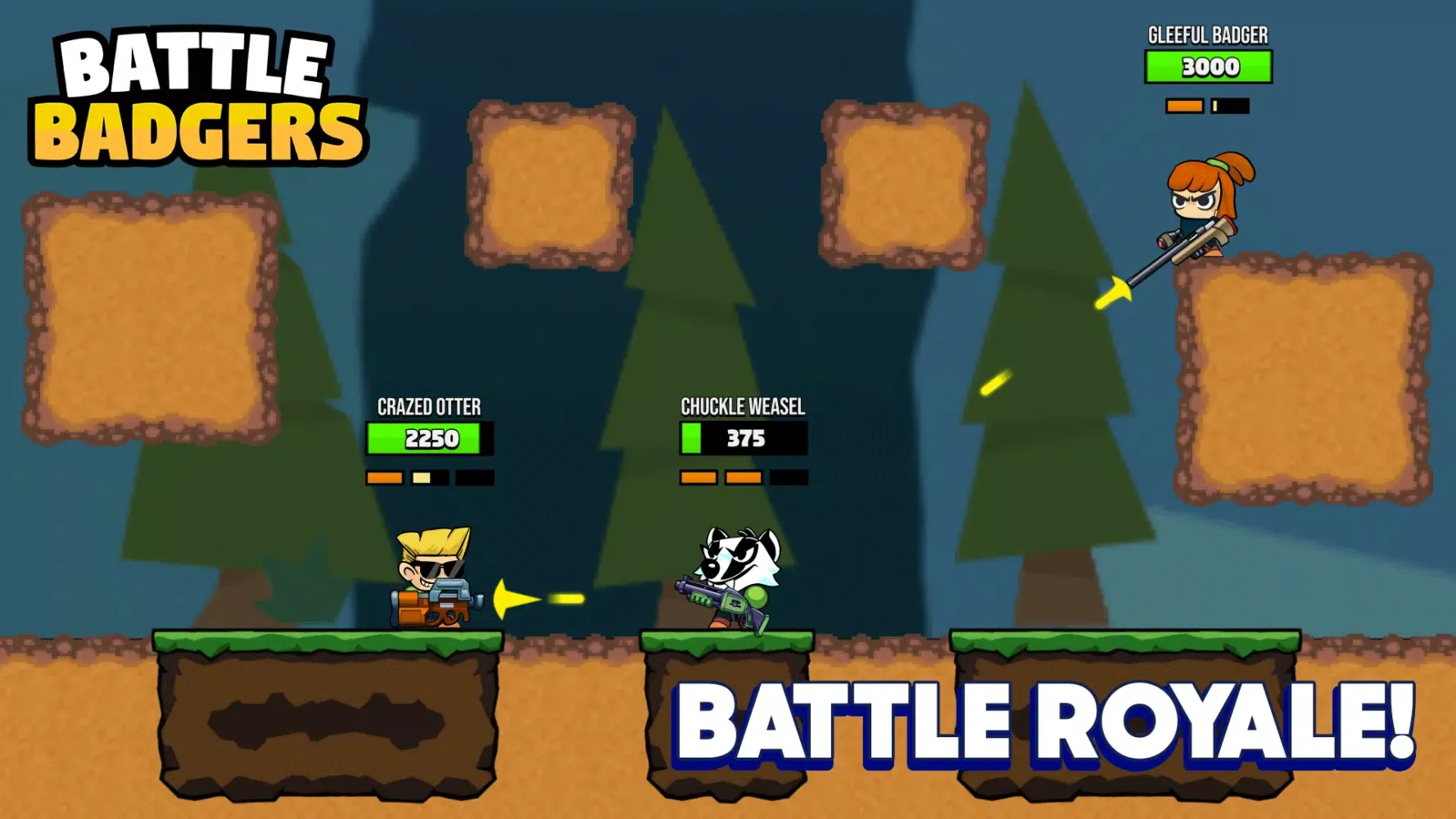 Скриншоты Battle Badgers