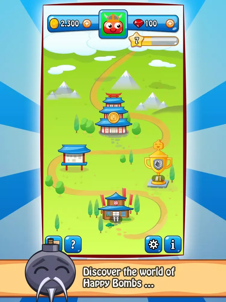 Happy Bombs - Connect 3+ Game iPad  Screenshots
