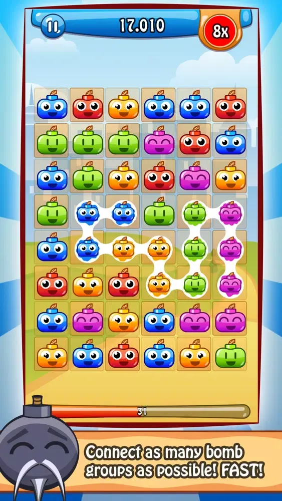 Happy Bombs - Connect 3+ Game Screenshots