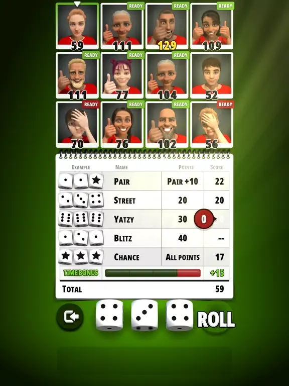 Capturas de tela do Yatzy Blitz - Multiplayer Duel iPad 