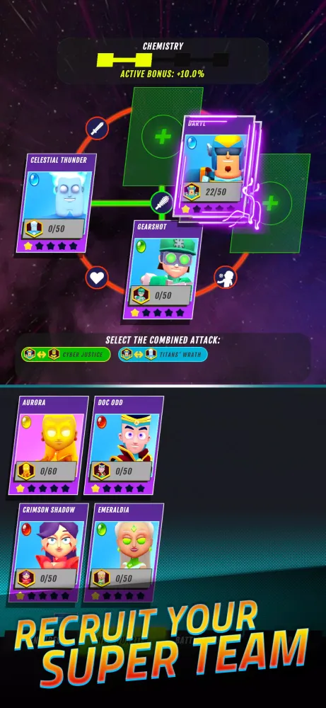Скриншоты Superheroes Idle RPG League