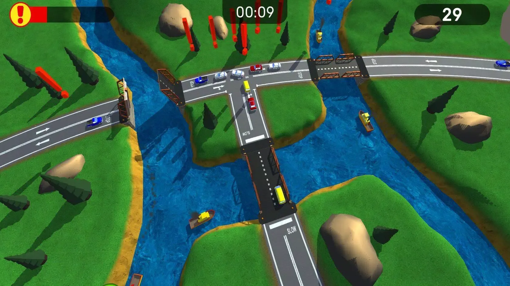 ภาพหน้าจอของ Tap-Tap bridges