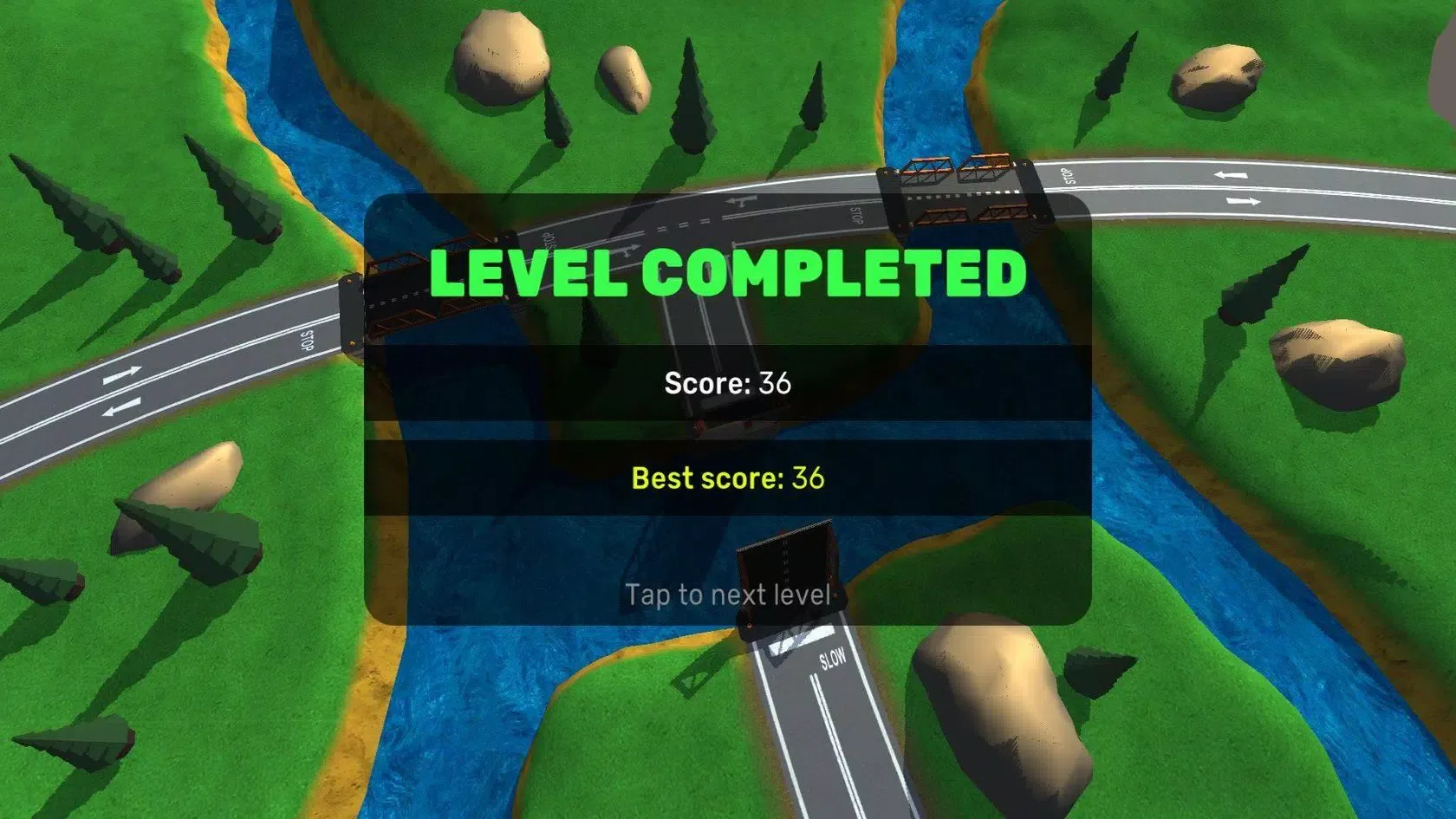 ภาพหน้าจอของ Tap-Tap bridges