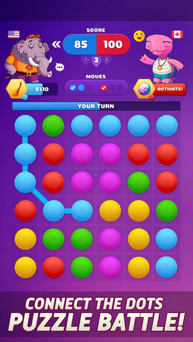 ภาพหน้าจอของ Dots Match PvP Battle