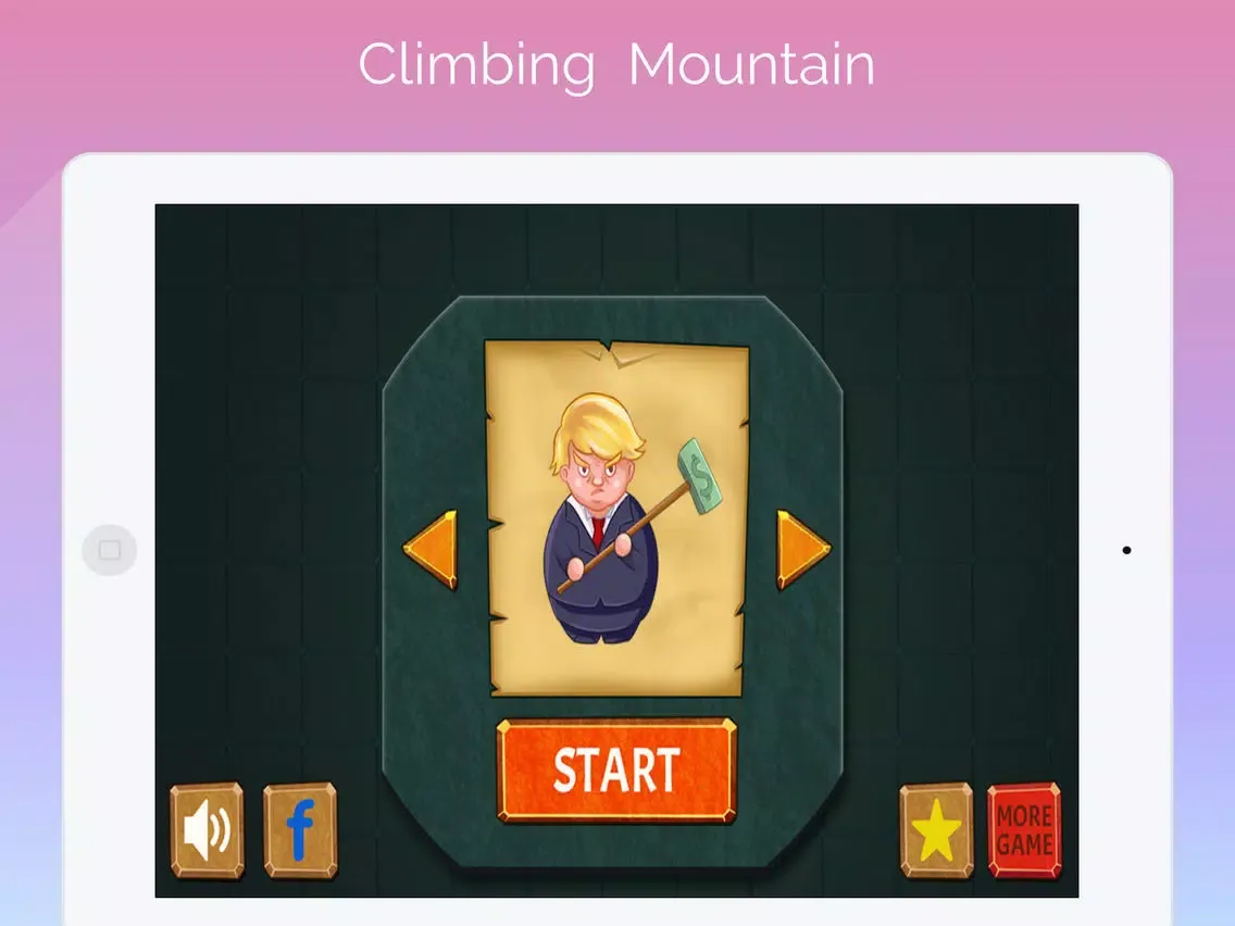 Screenshot di Getting over it Trump, Game Y8 iPad 