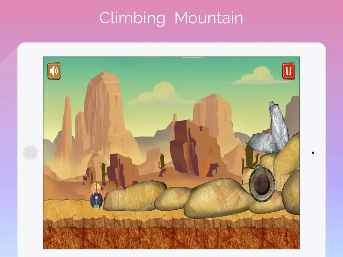 Screenshot di Getting over it Trump, Game Y8 iPad 