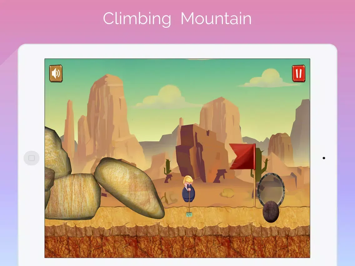 Screenshot di Getting over it Trump, Game Y8 iPad 