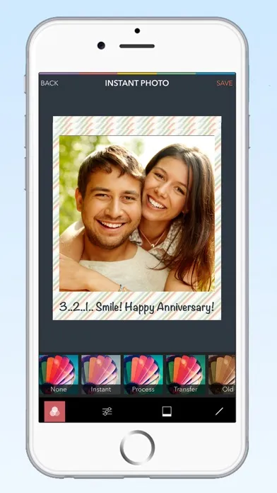 Instant Camera Photo Frame Editor - Picture Collage Grid Maker with Square Selfie and Text Note Editing Screenshots