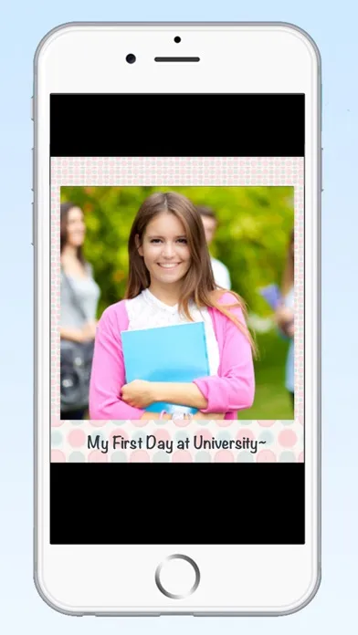 Instant Camera Photo Frame Editor - Picture Collage Grid Maker with Square Selfie and Text Note Editing Screenshots