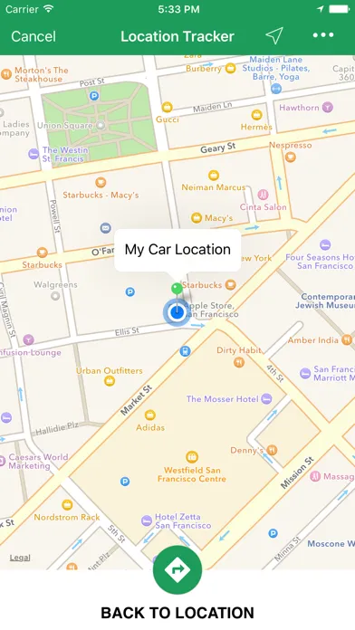 Simple Location Tracker - Track and Find Car Parking with GPS Map Navigation应用截图