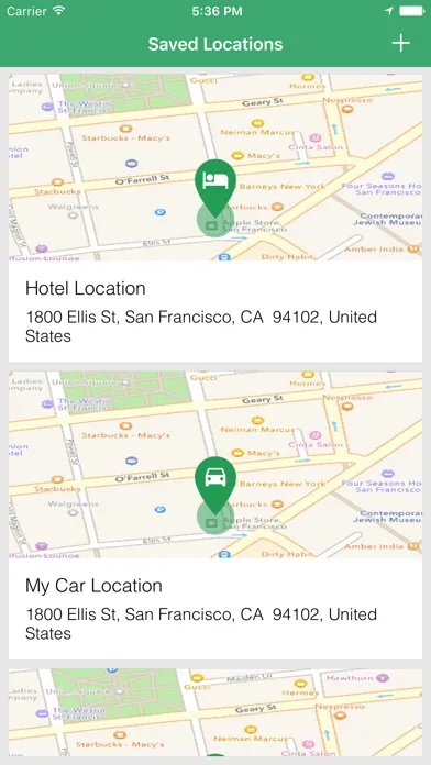 Simple Location Tracker - Track and Find Car Parking with GPS Map Navigation应用截图