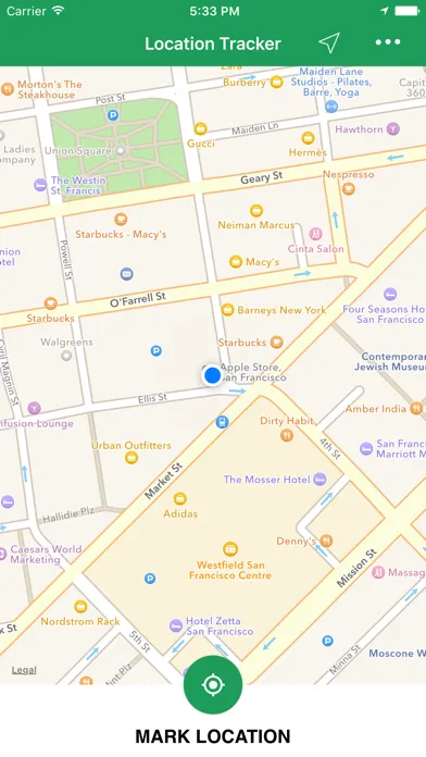 Simple Location Tracker - Track and Find Car Parking with GPS Map Navigation应用截图