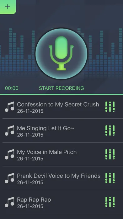 Simple Voice Changer - Sound Recorder Editor with Male Female Audio Effects for Singing Screenshots