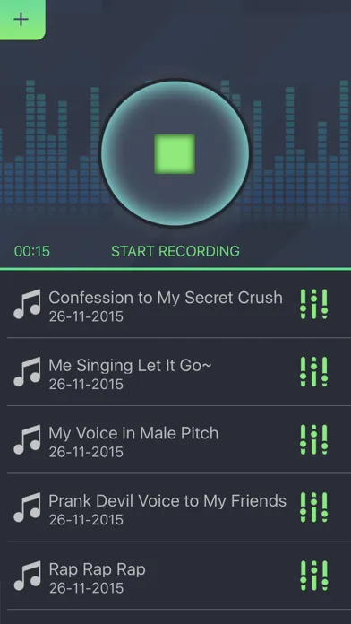 Simple Voice Changer - Sound Recorder Editor with Male Female Audio Effects for Singing Screenshots